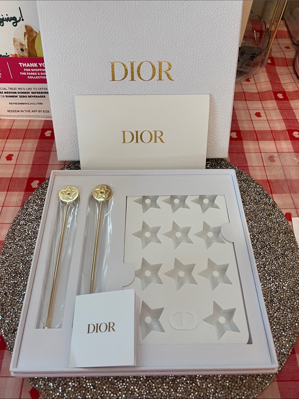 Dior Gold Star Cocktail Picks - Gold